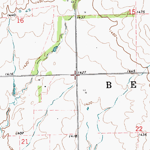 Topographic Map of Township of Bennett, KS
