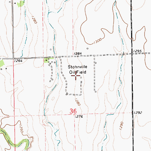 Topographic Map of Stohrville Oil Field, KS