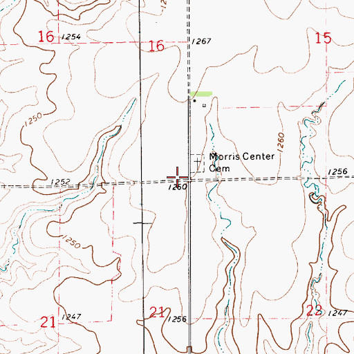 Topographic Map of Township of Morris, KS