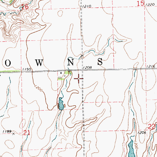 Topographic Map of Township of Downs, KS