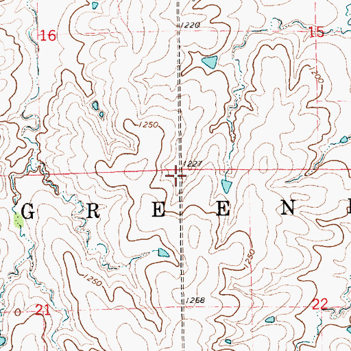 Topographic Map of Township of Greene, KS