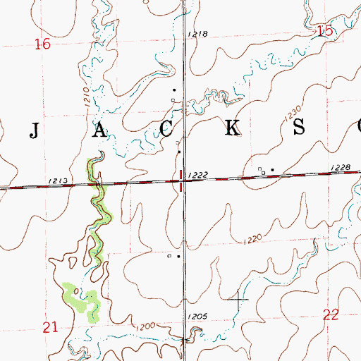 Topographic Map of Township of Jackson, KS