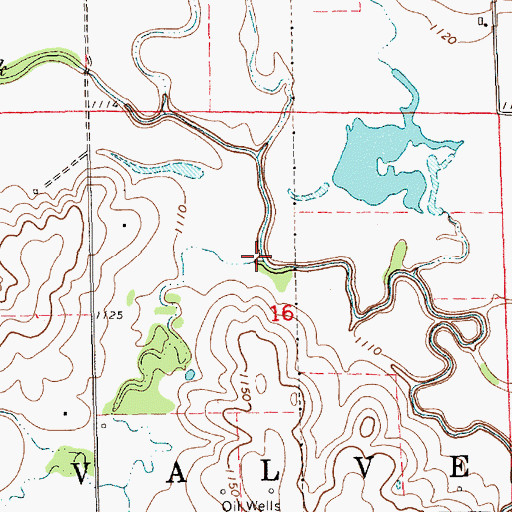 Topographic Map of Badger Creek, KS