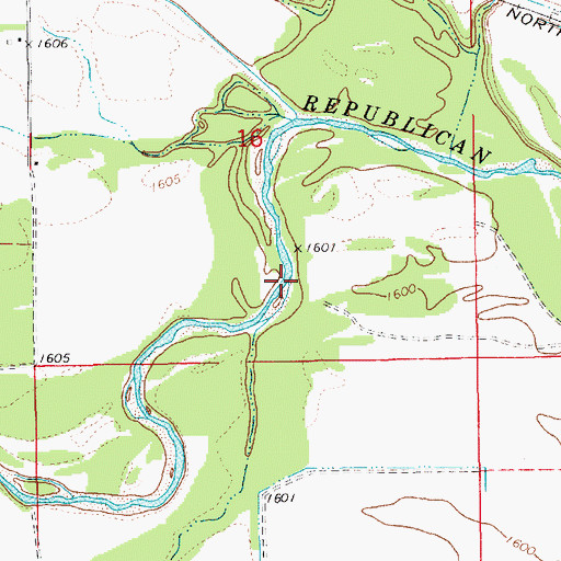 Topographic Map of Gimlet Creek, NE
