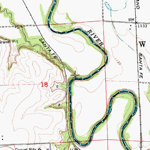 Topographic Map of Spring Creek, KS