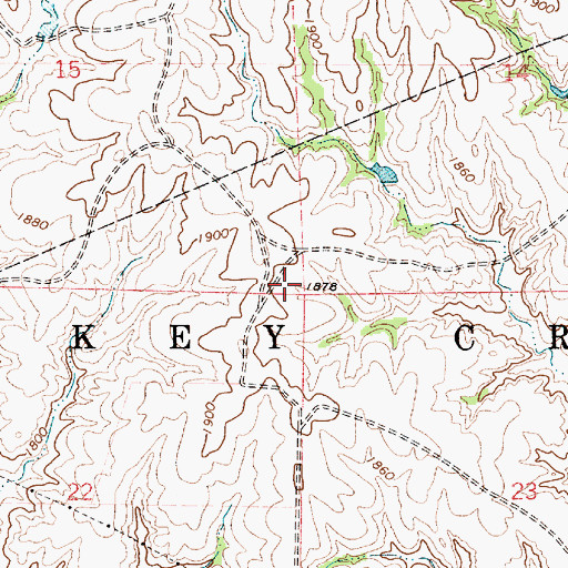 Topographic Map of Township of Turkey Creek, KS