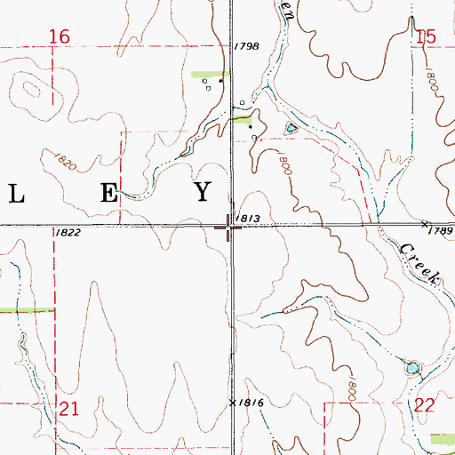 Topographic Map of Township of Valley, KS