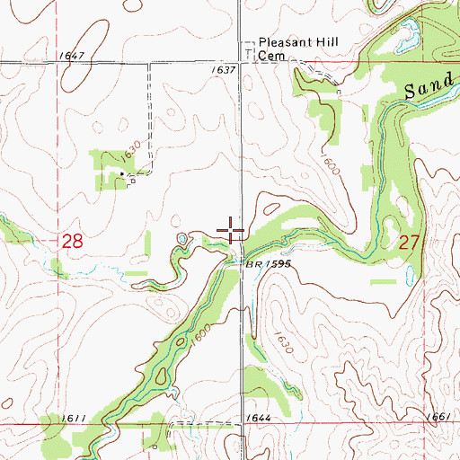 Topographic Map of Goose Creek, KS