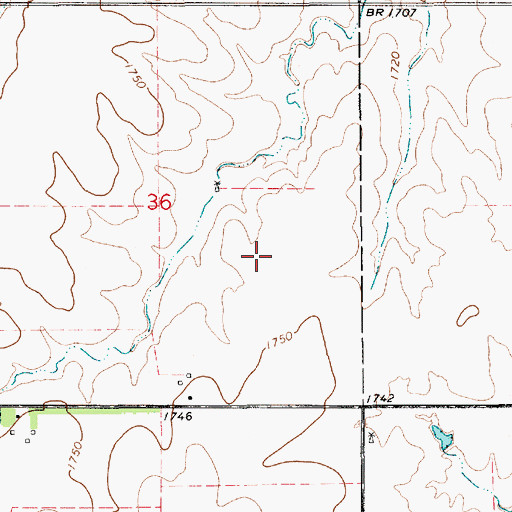 Topographic Map of Morisse Creek, KS
