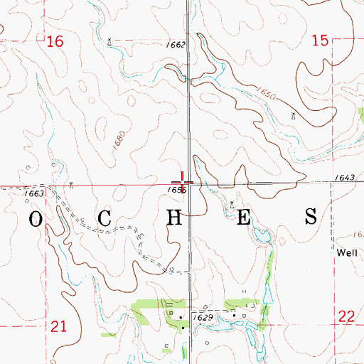 Topographic Map of Township of Rochester, KS