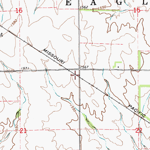 Topographic Map of Township of Eagle, KS