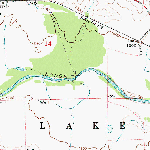 Topographic Map of Sand Creek, KS