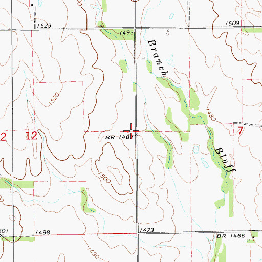Topographic Map of Township 1, KS