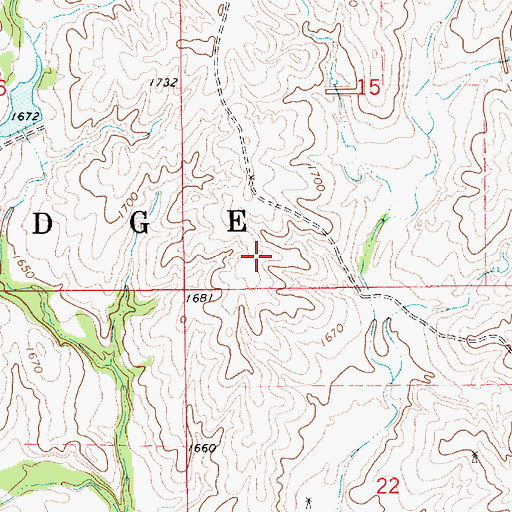 Topographic Map of Township of Ridge (historical), KS