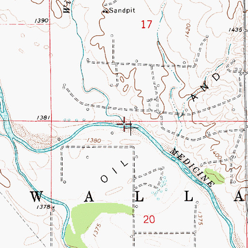 Topographic Map of Wilson Slough, KS