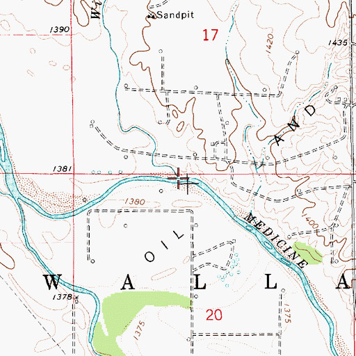 Topographic Map of Wilson Slough, KS