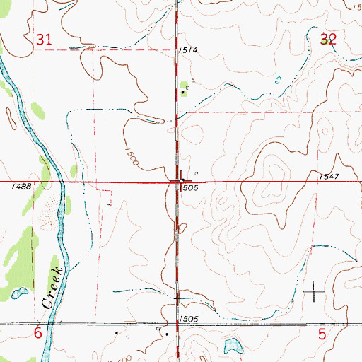 Topographic Map of Township of Medicine Lodge, KS