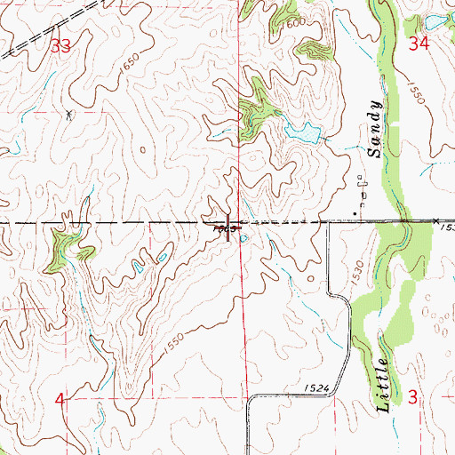 Topographic Map of Township of Sharon, KS