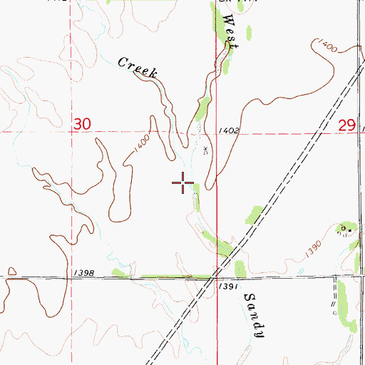Topographic Map of Gene Creek, KS