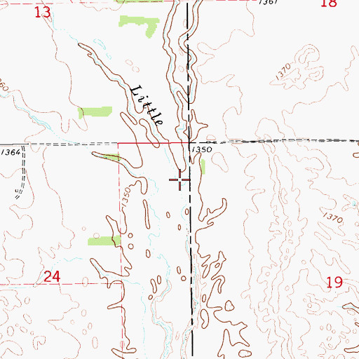 Topographic Map of Spring Creek, KS