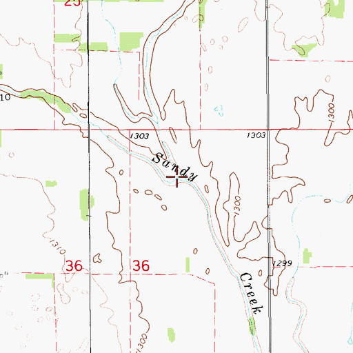 Topographic Map of Camp Creek, KS