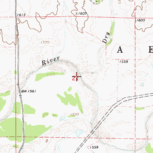Topographic Map of Dry Creek, KS