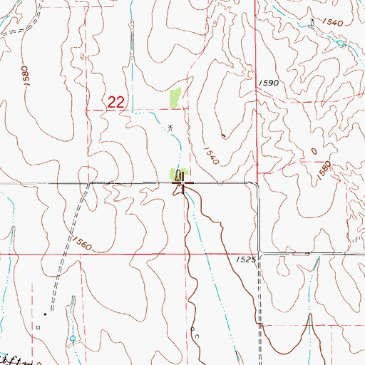 Topographic Map of Township of Elwood, KS