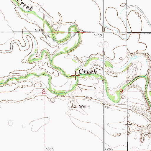 Topographic Map of Little Driftwood Creek, OK