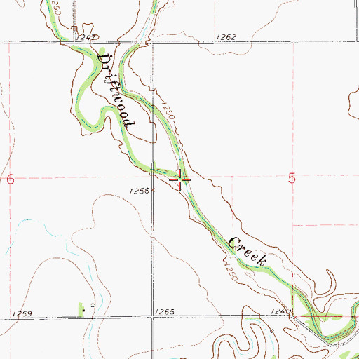 Topographic Map of Little Mule Creek, OK