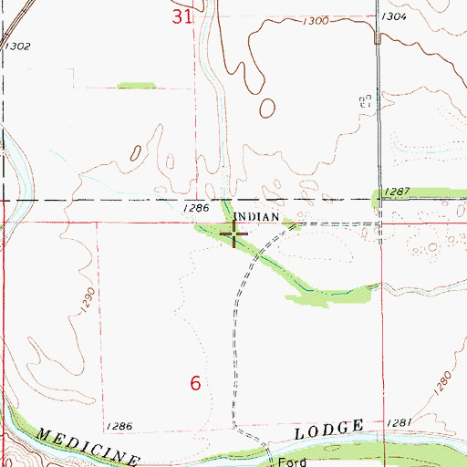 Topographic Map of Lone Tree Canyon, KS