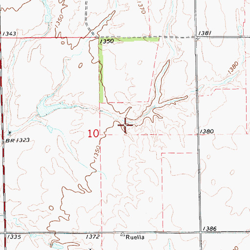 Topographic Map of Goss Cemetery, KS