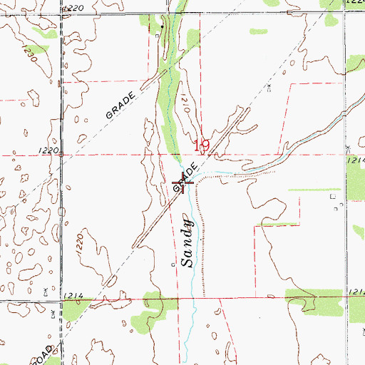 Topographic Map of Rush Creek, OK