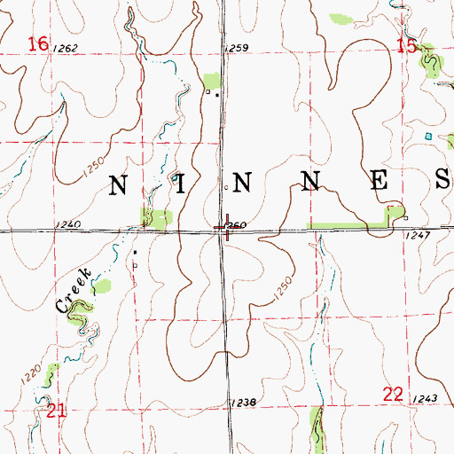 Topographic Map of Township of Ninnescah, KS
