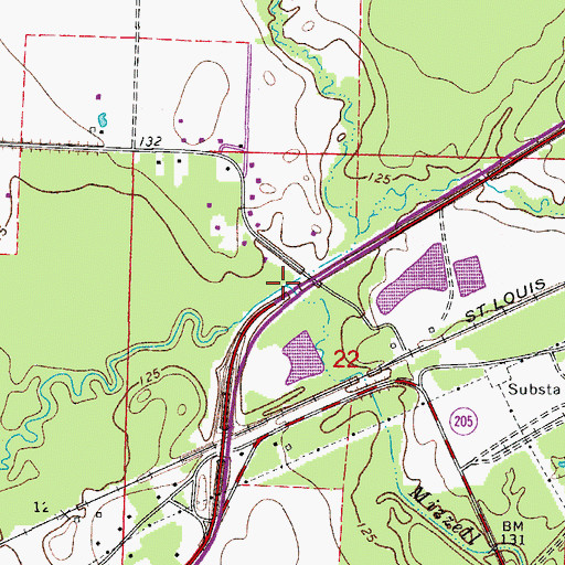 Topographic Map of Brushy Creek, AR