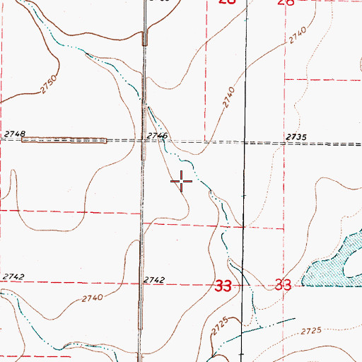 Topographic Map of Township of Mertilla, KS