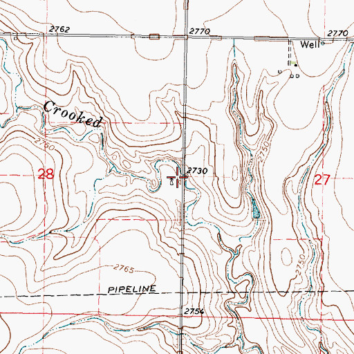 Topographic Map of Township of Copeland, KS