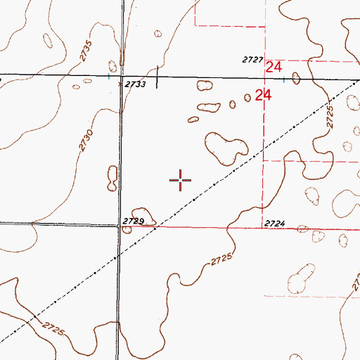 Topographic Map of Township of West Plains, KS