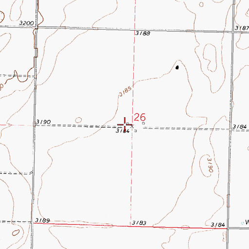 Topographic Map of Township of Voorhees, KS
