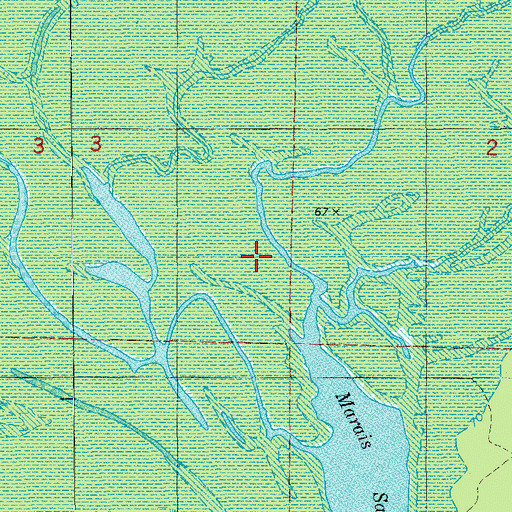 Topographic Map of Brushy Creek, AR