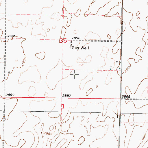 Topographic Map of Township of Liberal, KS