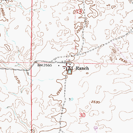Topographic Map of XI Ranch, KS