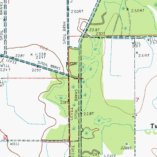 Topographic Map of Bushy Creek Ditch, AR