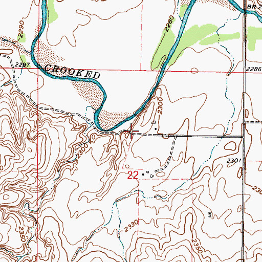 Topographic Map of Township of Odee, KS