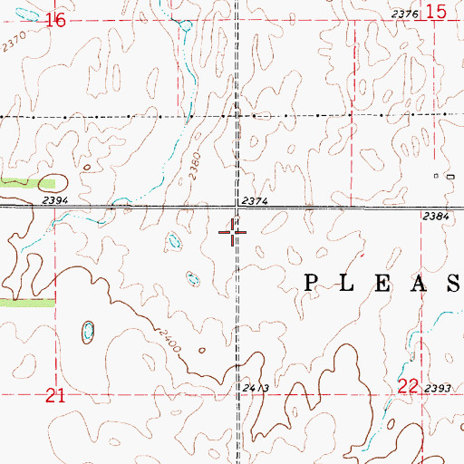 Topographic Map of Township of Bucklin, KS