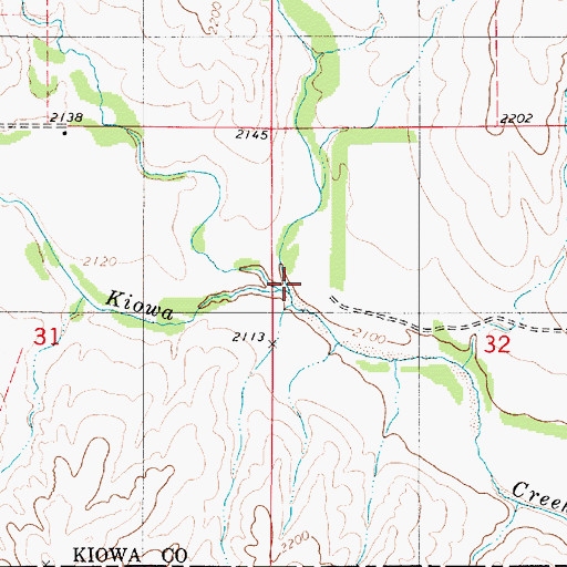 Topographic Map of Turkey Creek, KS