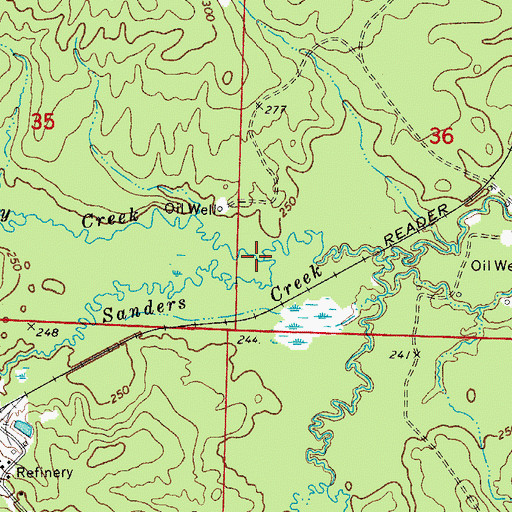 Topographic Map of Brushy Creek, AR