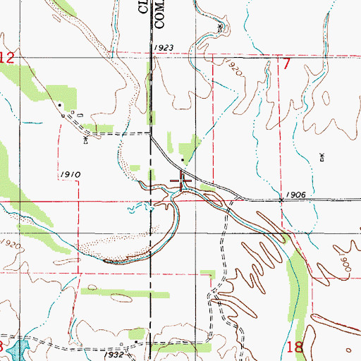 Topographic Map of Nichols Creek, KS