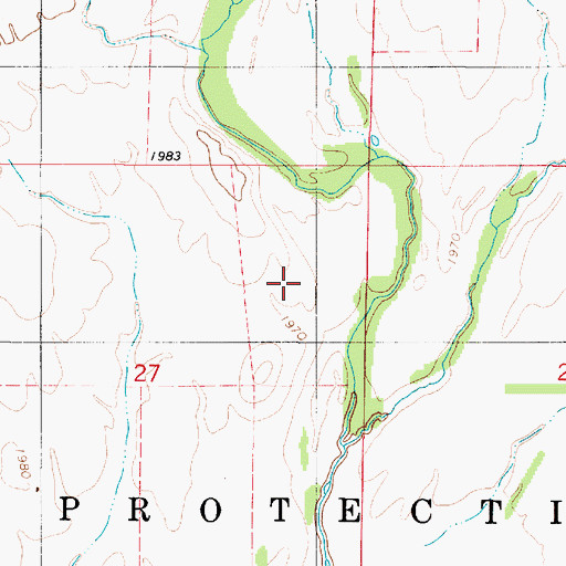 Topographic Map of East Kiowa Creek, KS