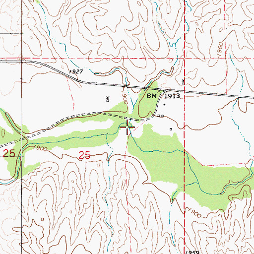 Topographic Map of Jim Creek, KS