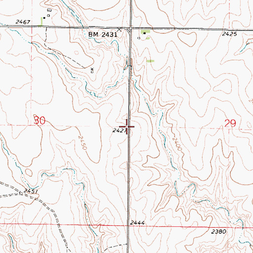 Topographic Map of Township of Logan, KS
